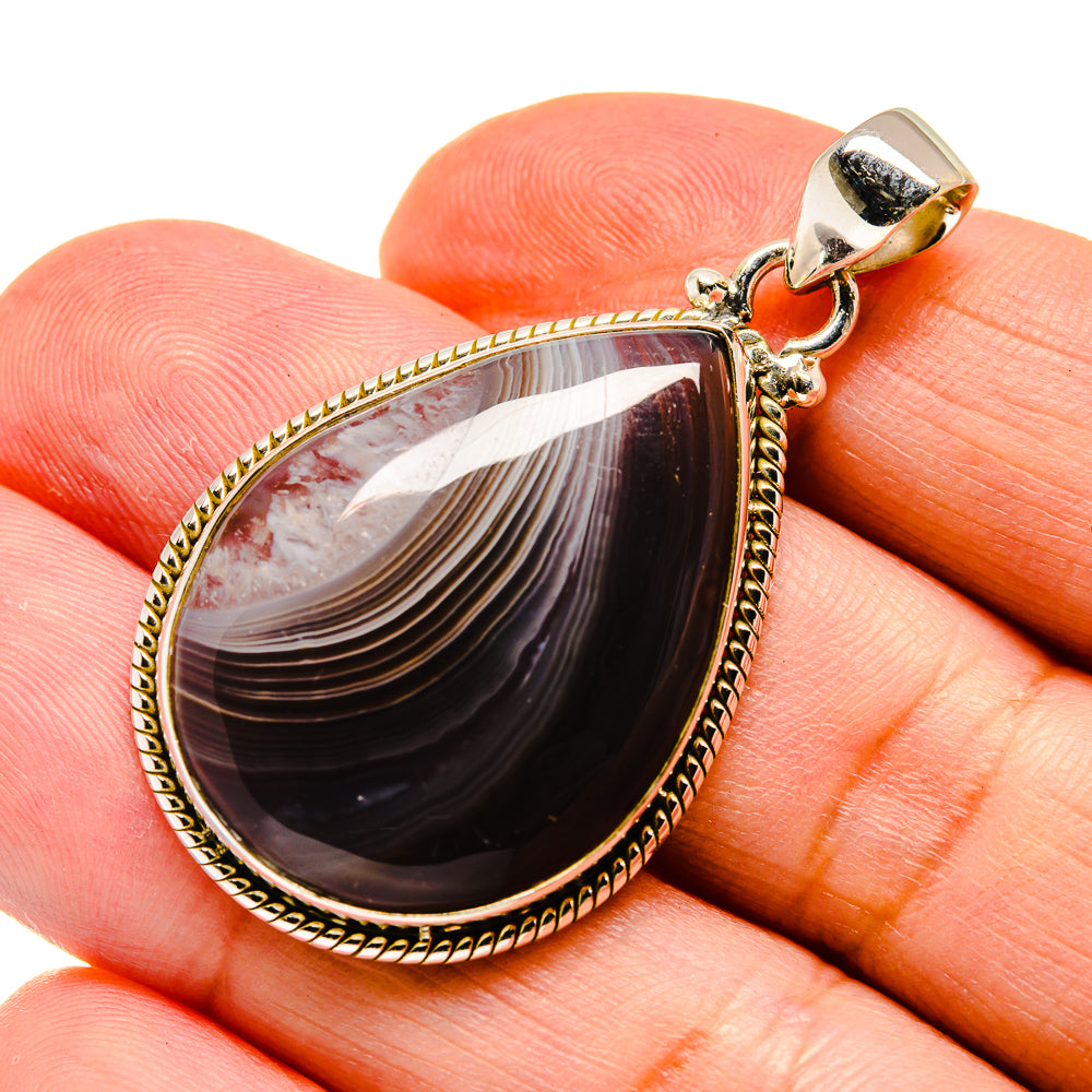 Botswana Agate Pendants handcrafted by Ana Silver Co - PD741762