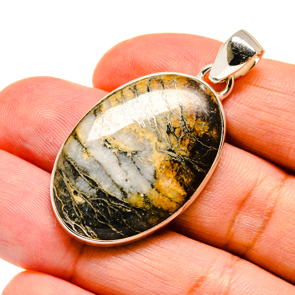 Feder Pyrite Pendants handcrafted by Ana Silver Co - PD741765