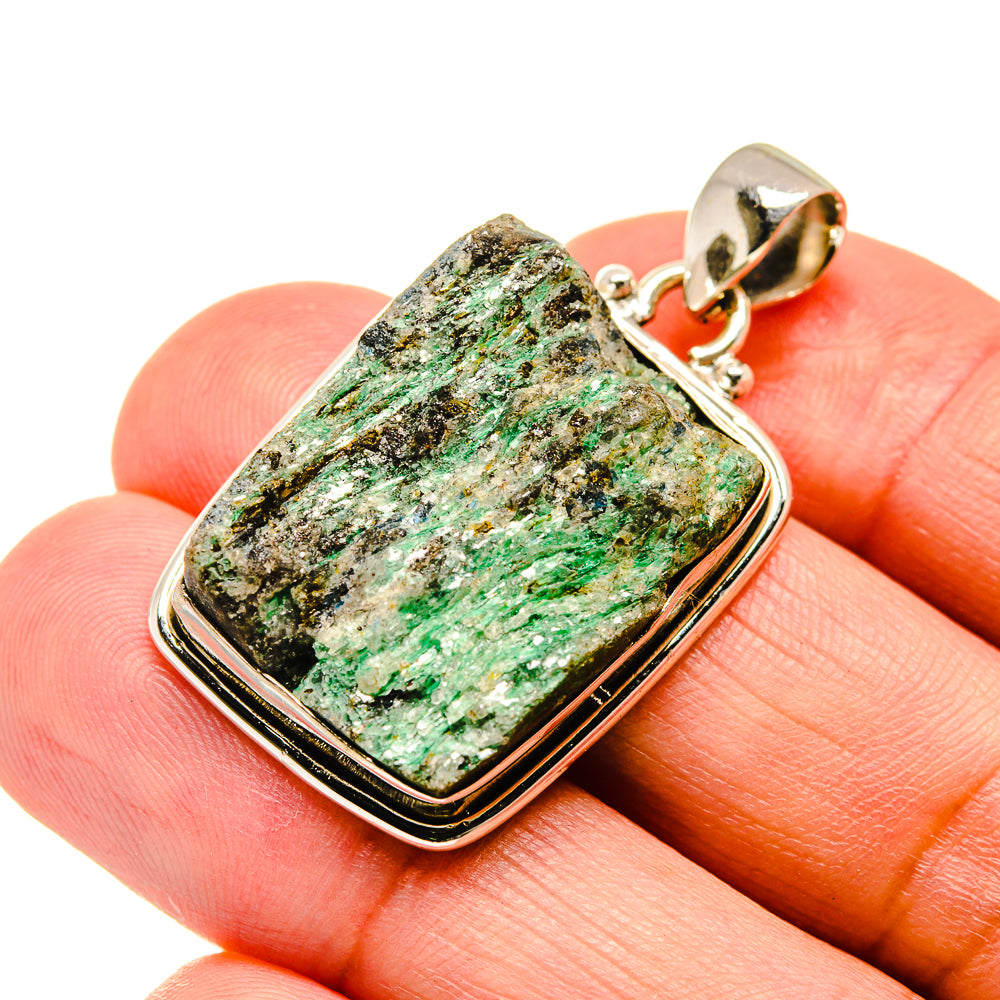 Green Fuchsite Crystal Pendants handcrafted by Ana Silver Co - PD741771