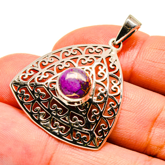 Purple Copper Composite Turquoise Pendants handcrafted by Ana Silver Co - PD741896
