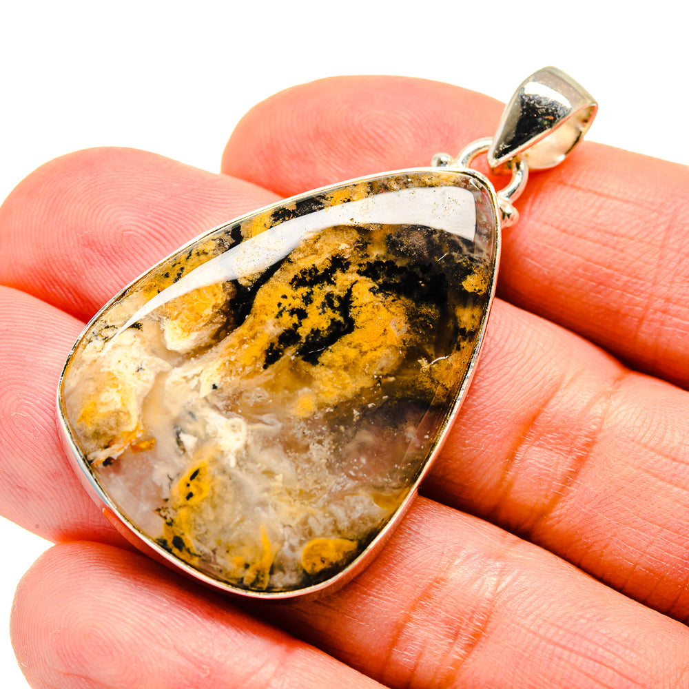 Plume Agate Pendants handcrafted by Ana Silver Co - PD741954