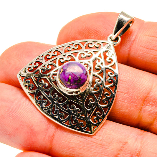 Purple Copper Composite Turquoise Pendants handcrafted by Ana Silver Co - PD742120