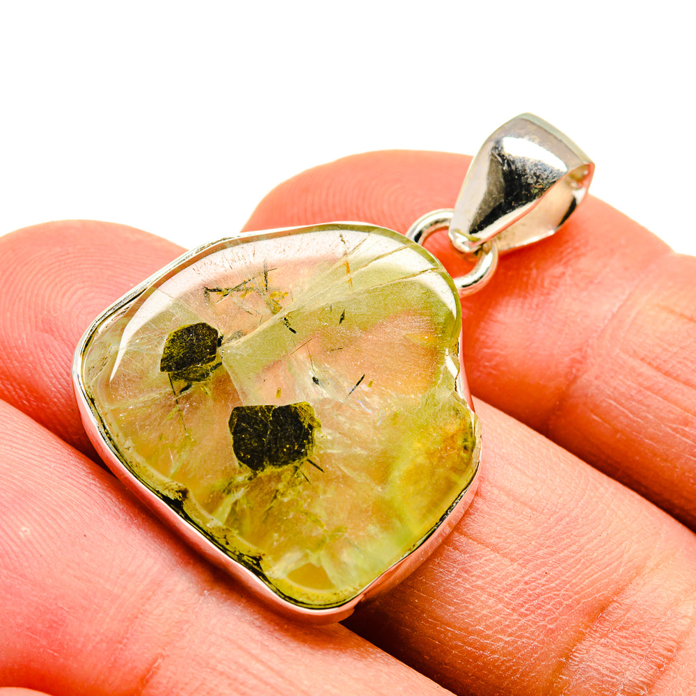 Prehnite Pendants handcrafted by Ana Silver Co - PD742240