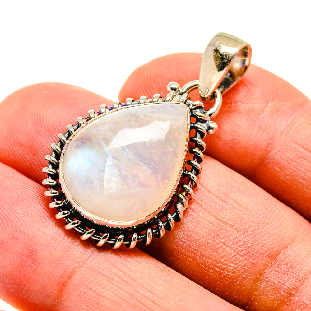 Rainbow Moonstone Pendants handcrafted by Ana Silver Co - PD742253