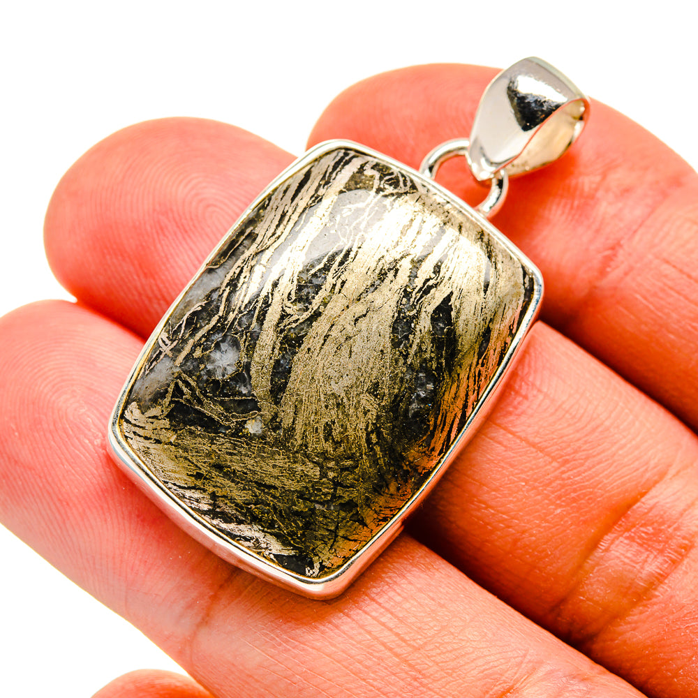 Feder Pyrite Pendants handcrafted by Ana Silver Co - PD742302