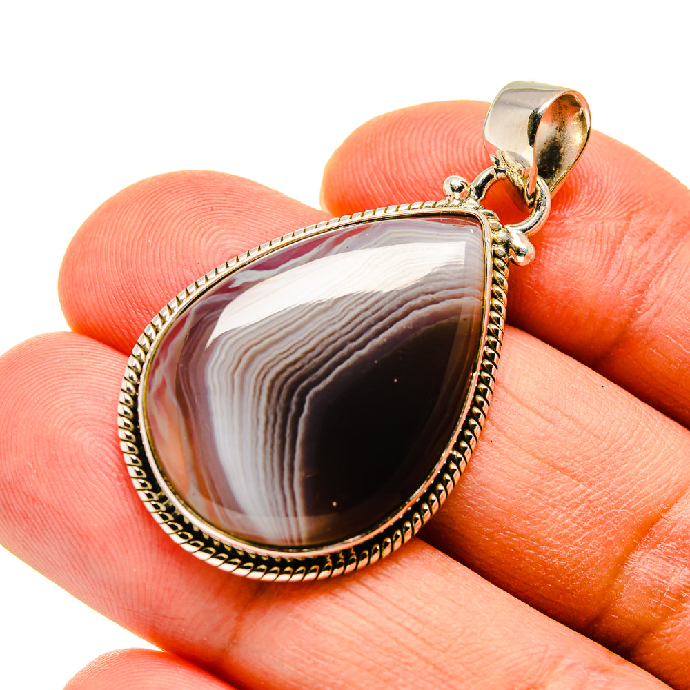 Botswana Agate Pendants handcrafted by Ana Silver Co - PD742308