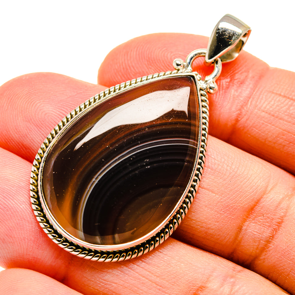 Botswana Agate Pendants handcrafted by Ana Silver Co - PD742357