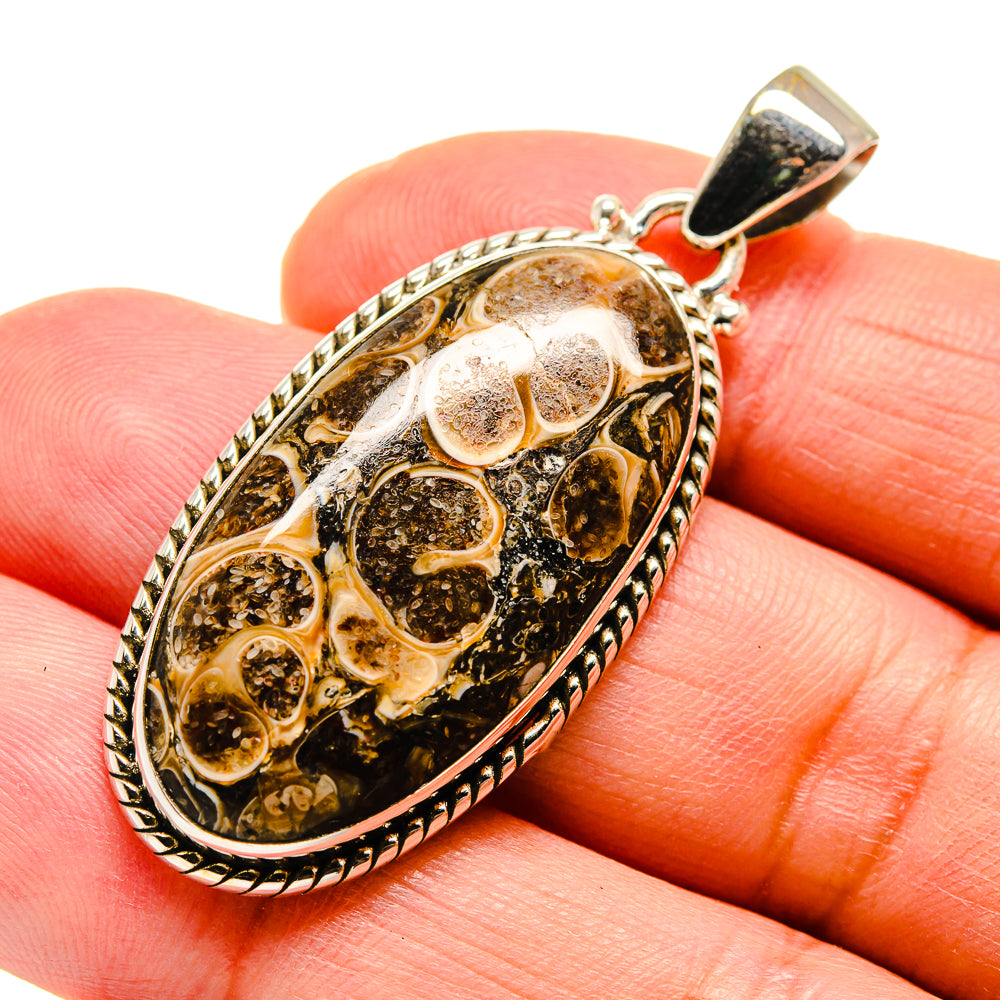 Turritella Agate Pendants handcrafted by Ana Silver Co - PD742433