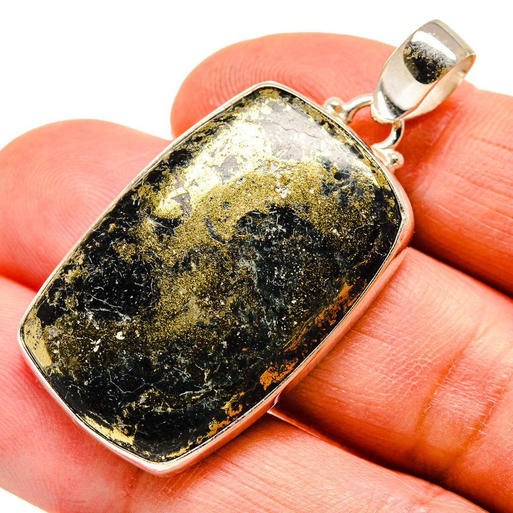 Feder Pyrite Pendants handcrafted by Ana Silver Co - PD742606