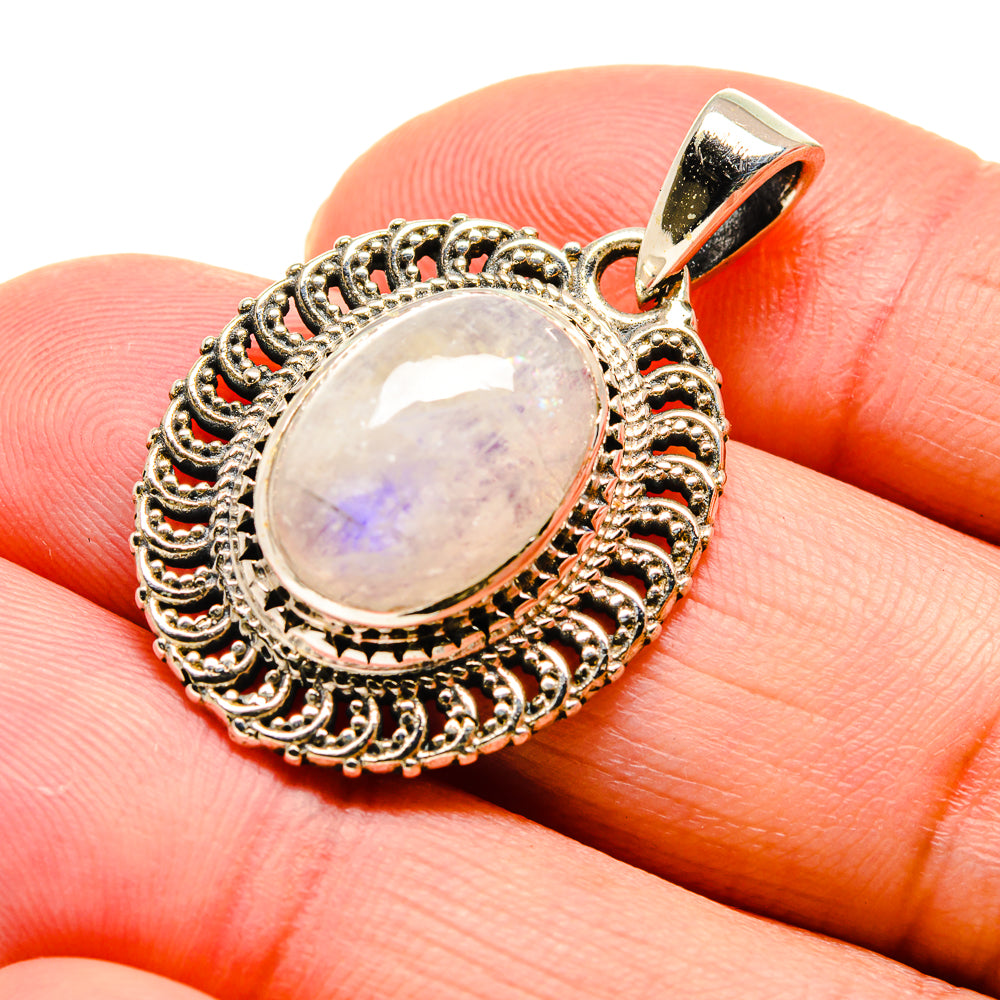 Rainbow Moonstone Pendants handcrafted by Ana Silver Co - PD742714