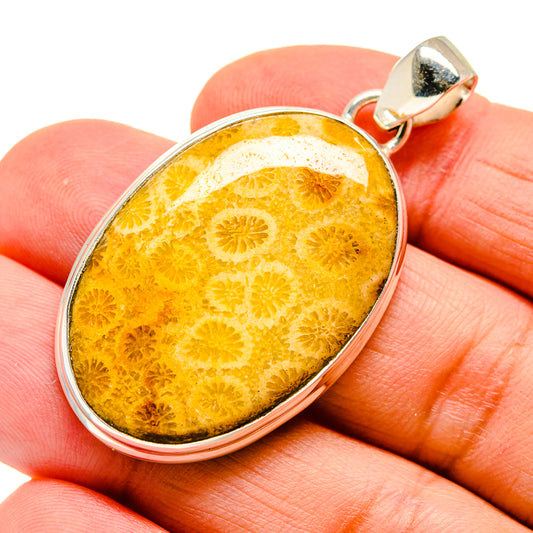 Fossil Coral Pendants handcrafted by Ana Silver Co - PD742821