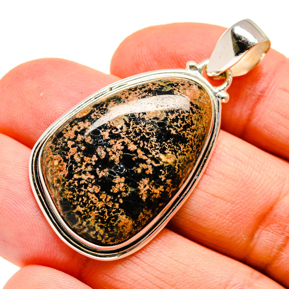 Snowflake Obsidian Pendants handcrafted by Ana Silver Co - PD742839