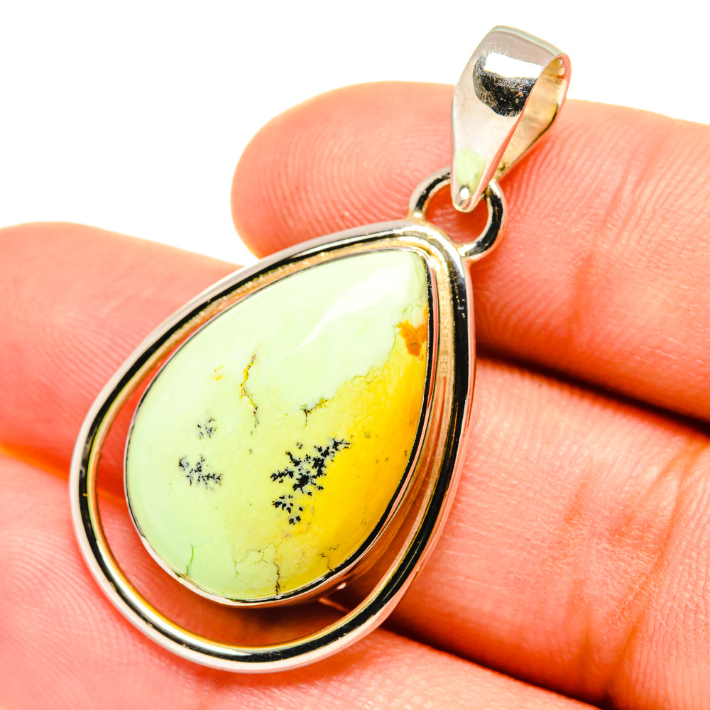 Lemon Chrysoprase Pendants handcrafted by Ana Silver Co - PD7429