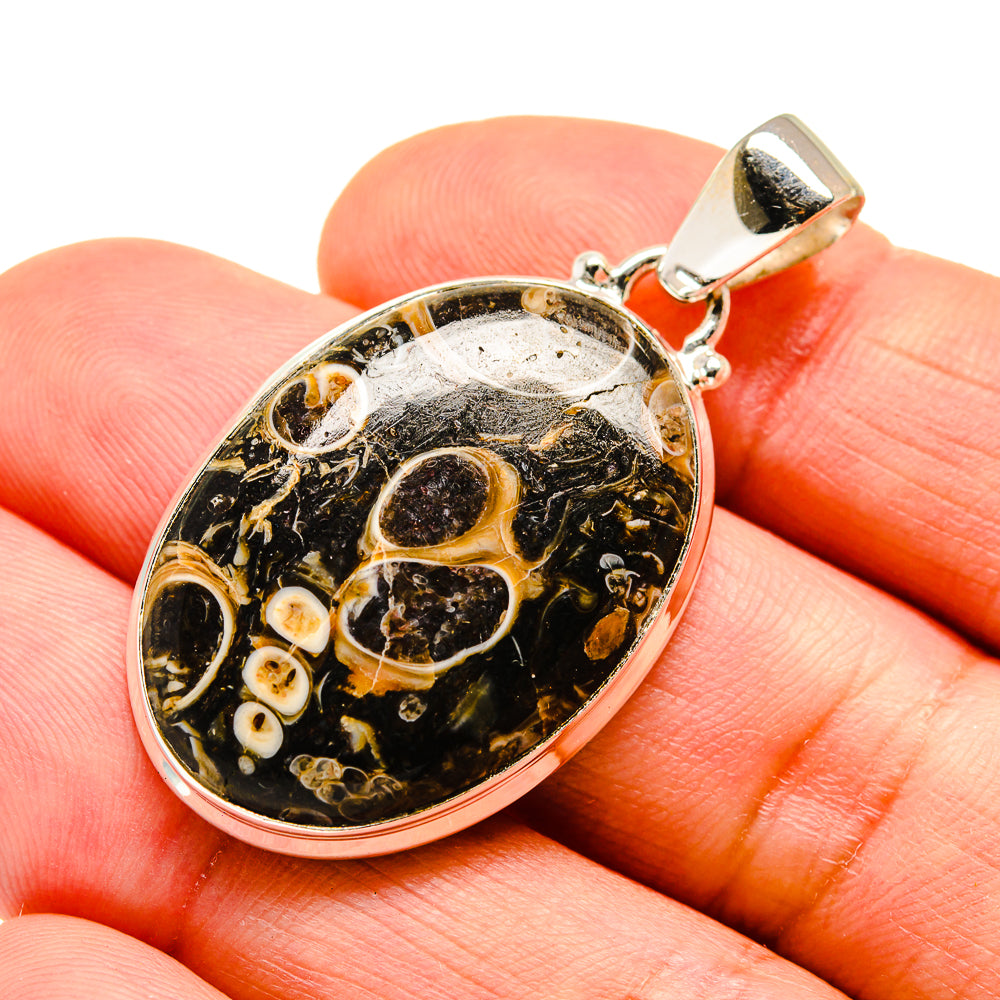 Turritella Agate Pendants handcrafted by Ana Silver Co - PD742960