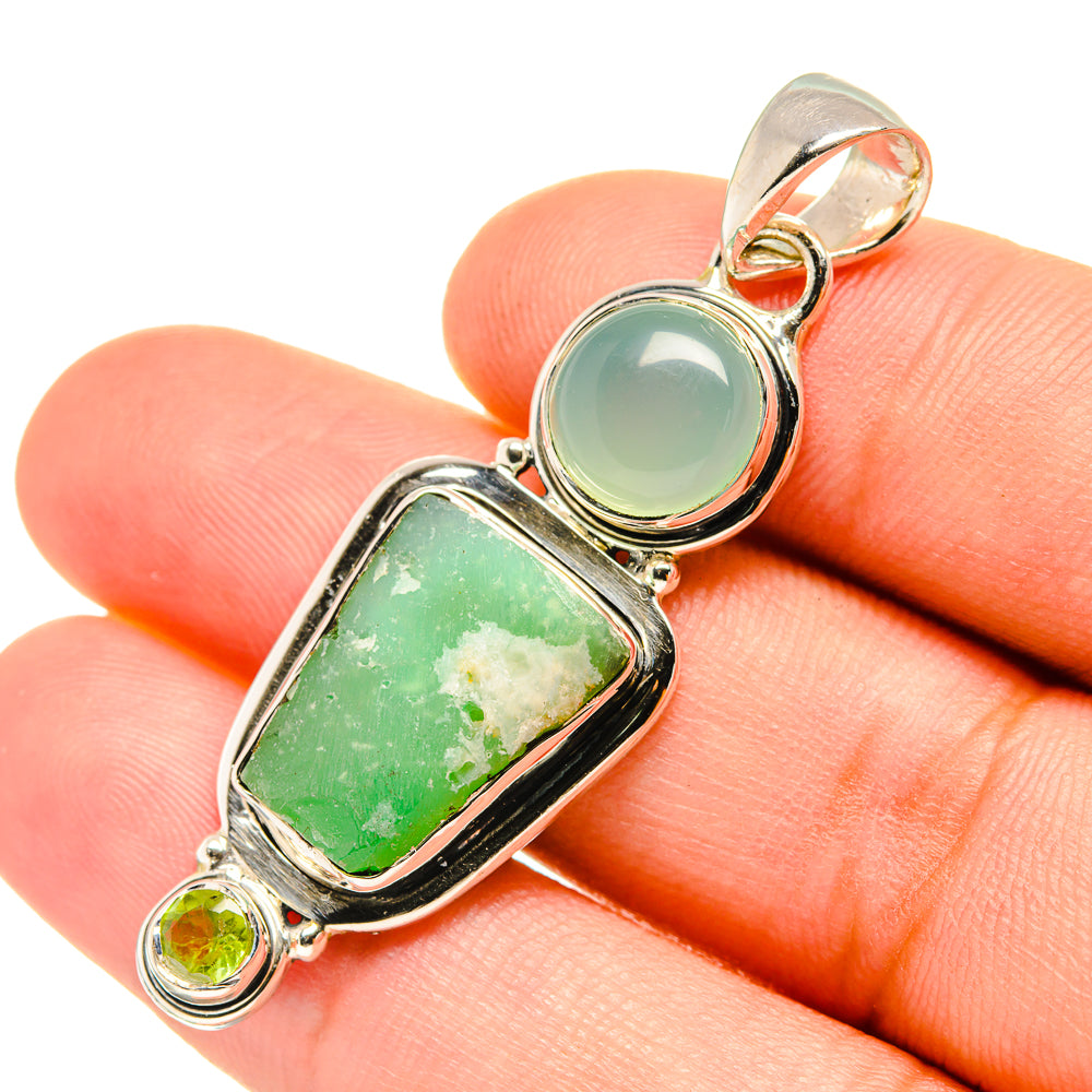 Chrysoprase Pendants handcrafted by Ana Silver Co - PD7430