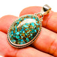 Blue Copper Composite Turquoise Pendants handcrafted by Ana Silver Co - PD743073