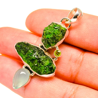 Chrome Diopside Pendants handcrafted by Ana Silver Co - PD7432