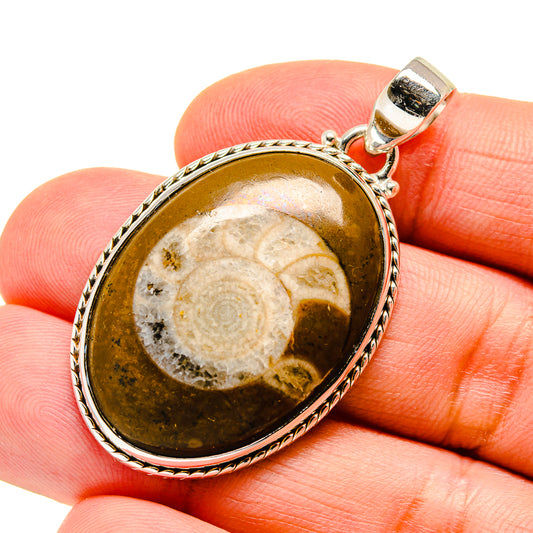 Orthoceras Fossil Pendants handcrafted by Ana Silver Co - PD743264