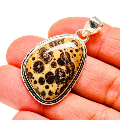 Poppy Jasper teardrop pendant, 925 sterling silver bezel and bail