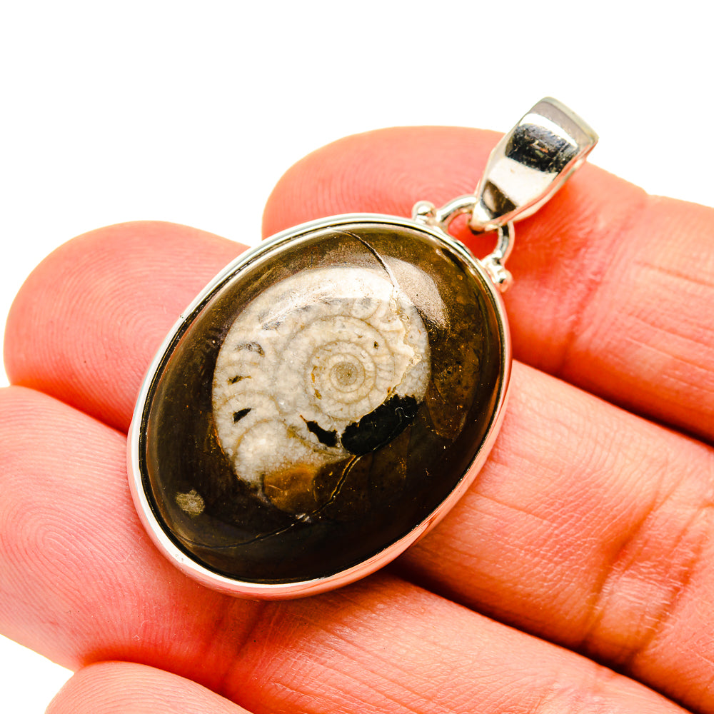 Orthoceras Fossil Pendants handcrafted by Ana Silver Co - PD743295
