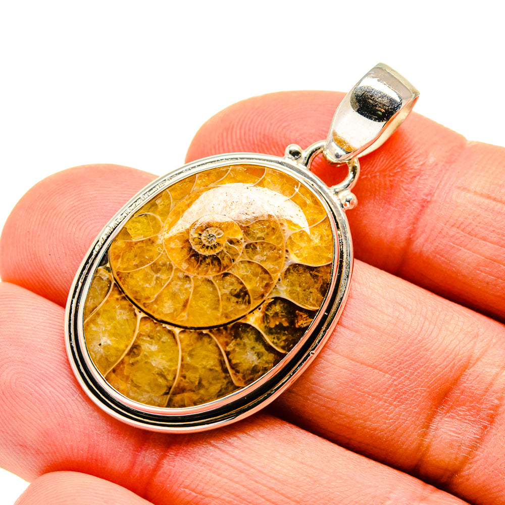 Ammonite Fossil Pendants handcrafted by Ana Silver Co - PD743297