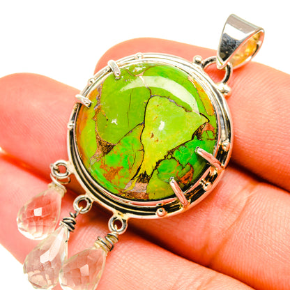 Green Copper Composite Turquoise Pendants handcrafted by Ana Silver Co - PD7433