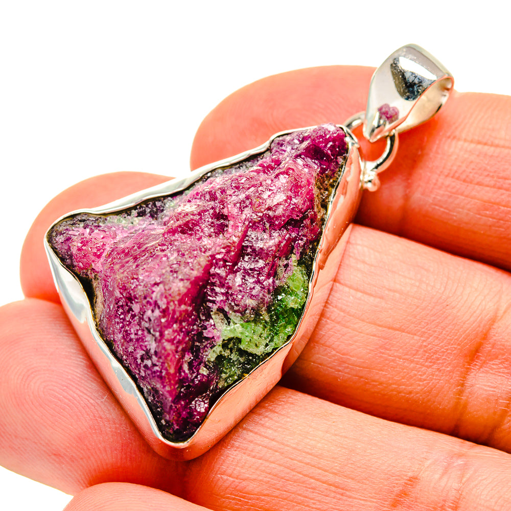 Ruby Zoisite Pendants handcrafted by Ana Silver Co - PD743302