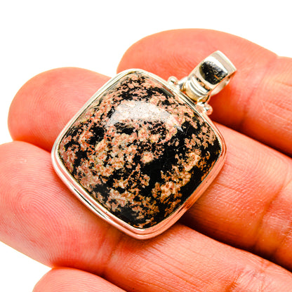 Snowflake Obsidian Pendants handcrafted by Ana Silver Co - PD743481
