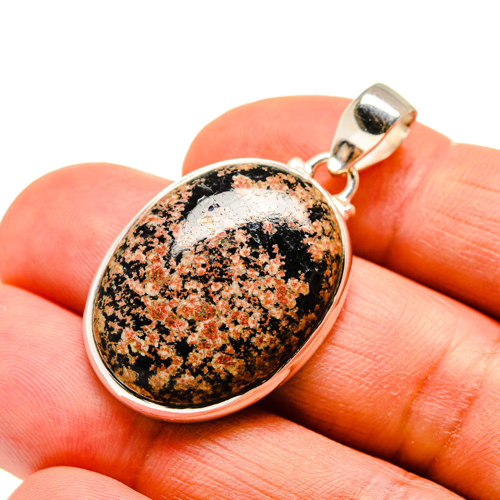 Snowflake Obsidian Pendants handcrafted by Ana Silver Co - PD743489