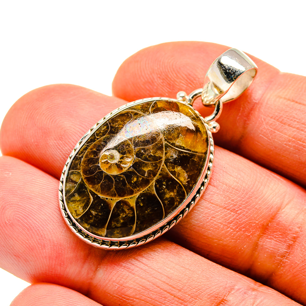 Ammonite Fossil Pendants handcrafted by Ana Silver Co - PD743490
