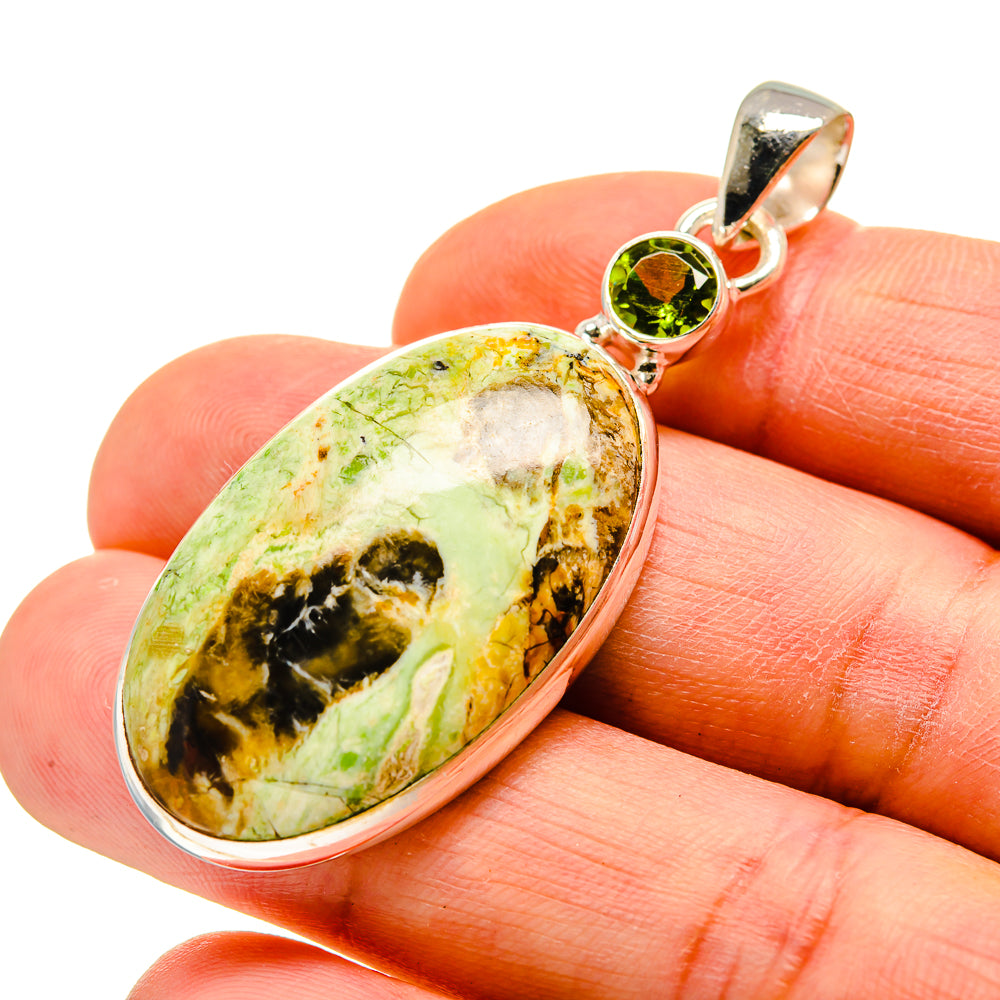 Australian Green Opal Pendants handcrafted by Ana Silver Co - PD743539