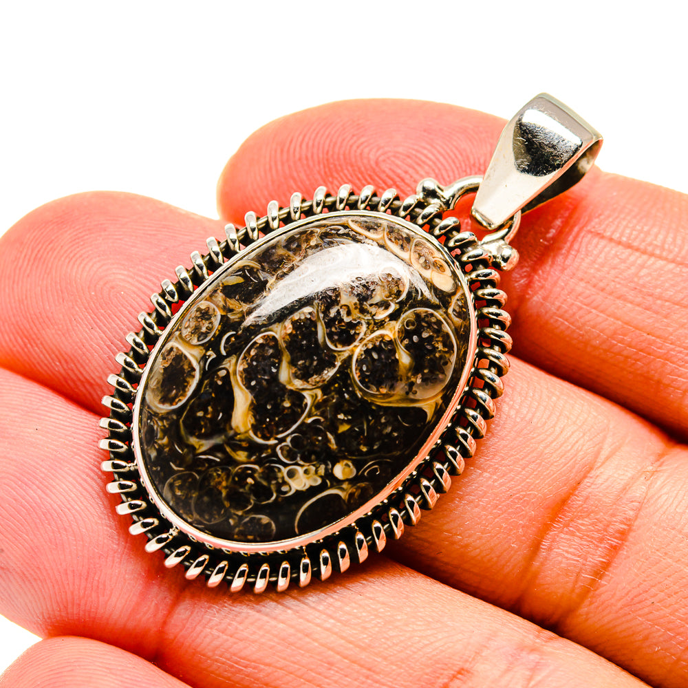 Turritella Agate Pendants handcrafted by Ana Silver Co - PD743577