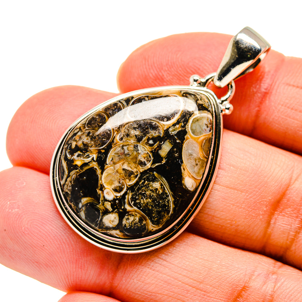 Turritella Agate Pendants handcrafted by Ana Silver Co - PD743639