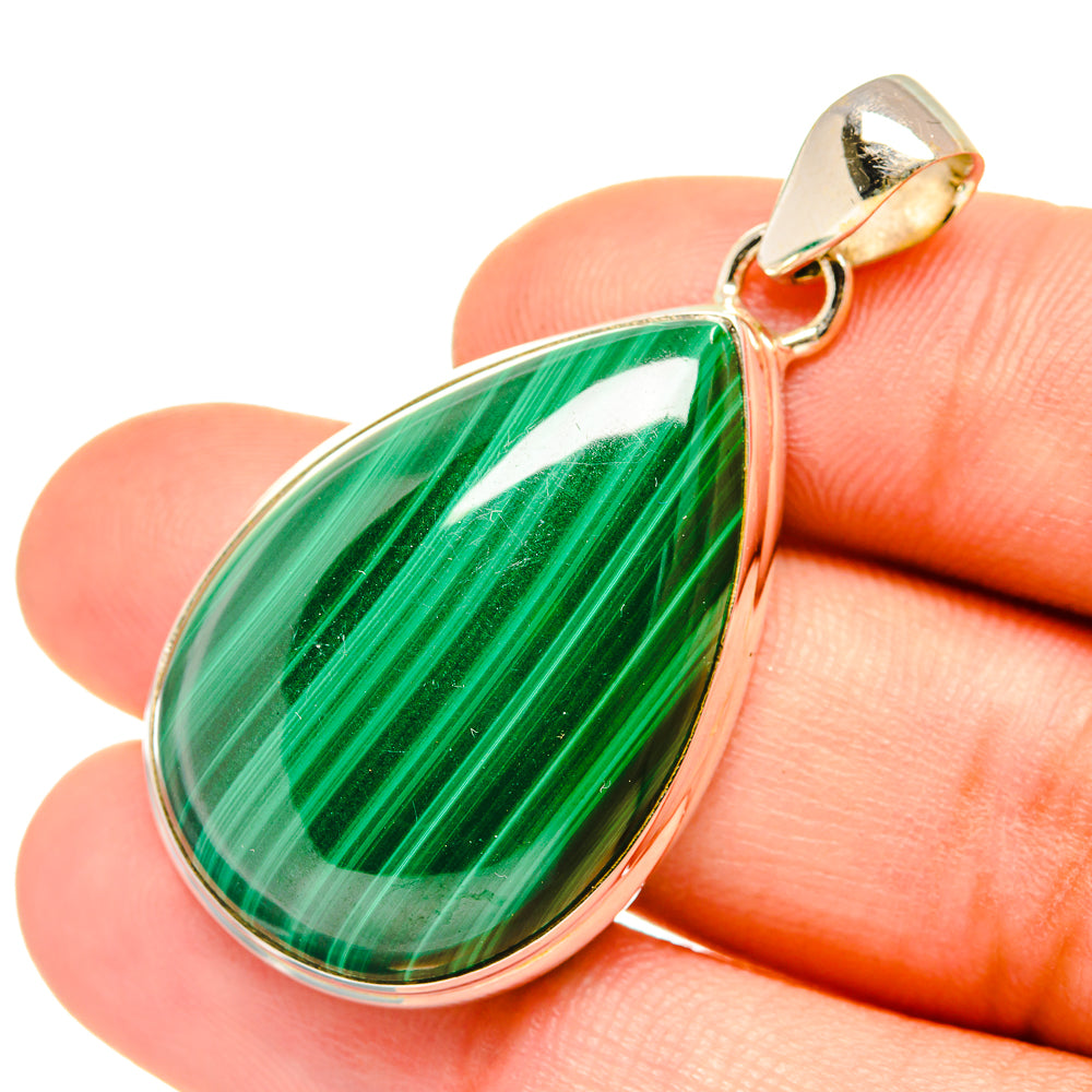 Malachite Pendants handcrafted by Ana Silver Co - PD7437