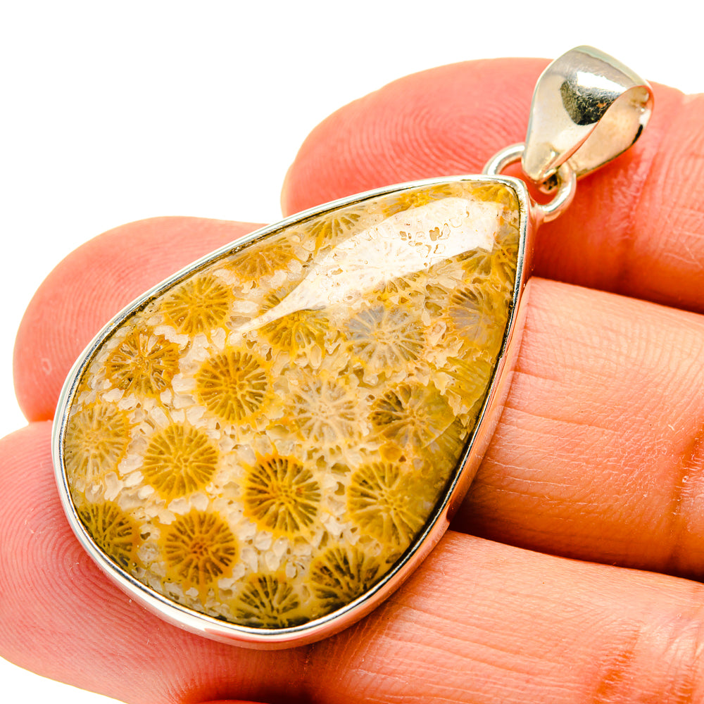 Fossil Coral Pendants handcrafted by Ana Silver Co - PD743809