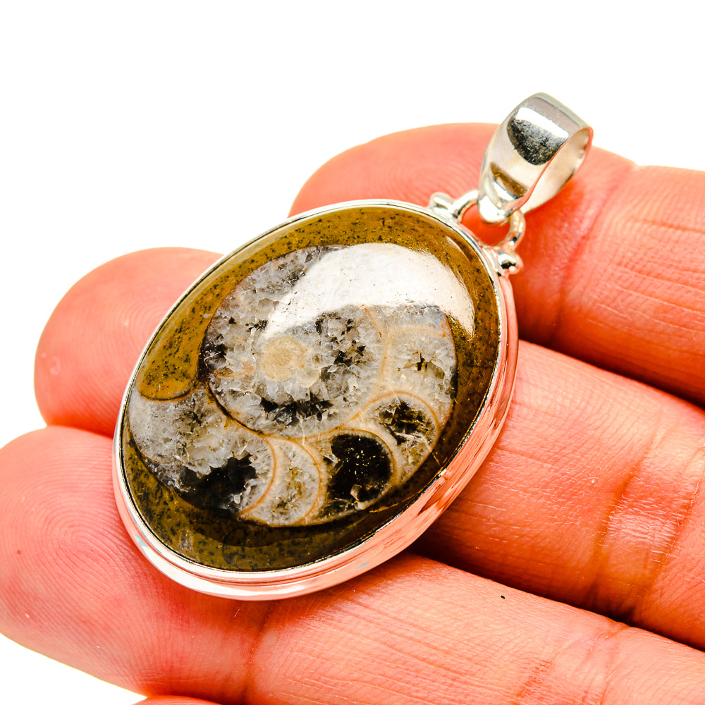 Orthoceras Fossil Pendants handcrafted by Ana Silver Co - PD743933