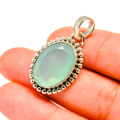 Aqua Chalcedony Pendants handcrafted by Ana Silver Co - PD7441