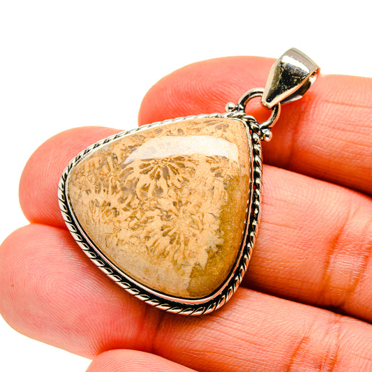 Fossil Coral Pendants handcrafted by Ana Silver Co - PD744129