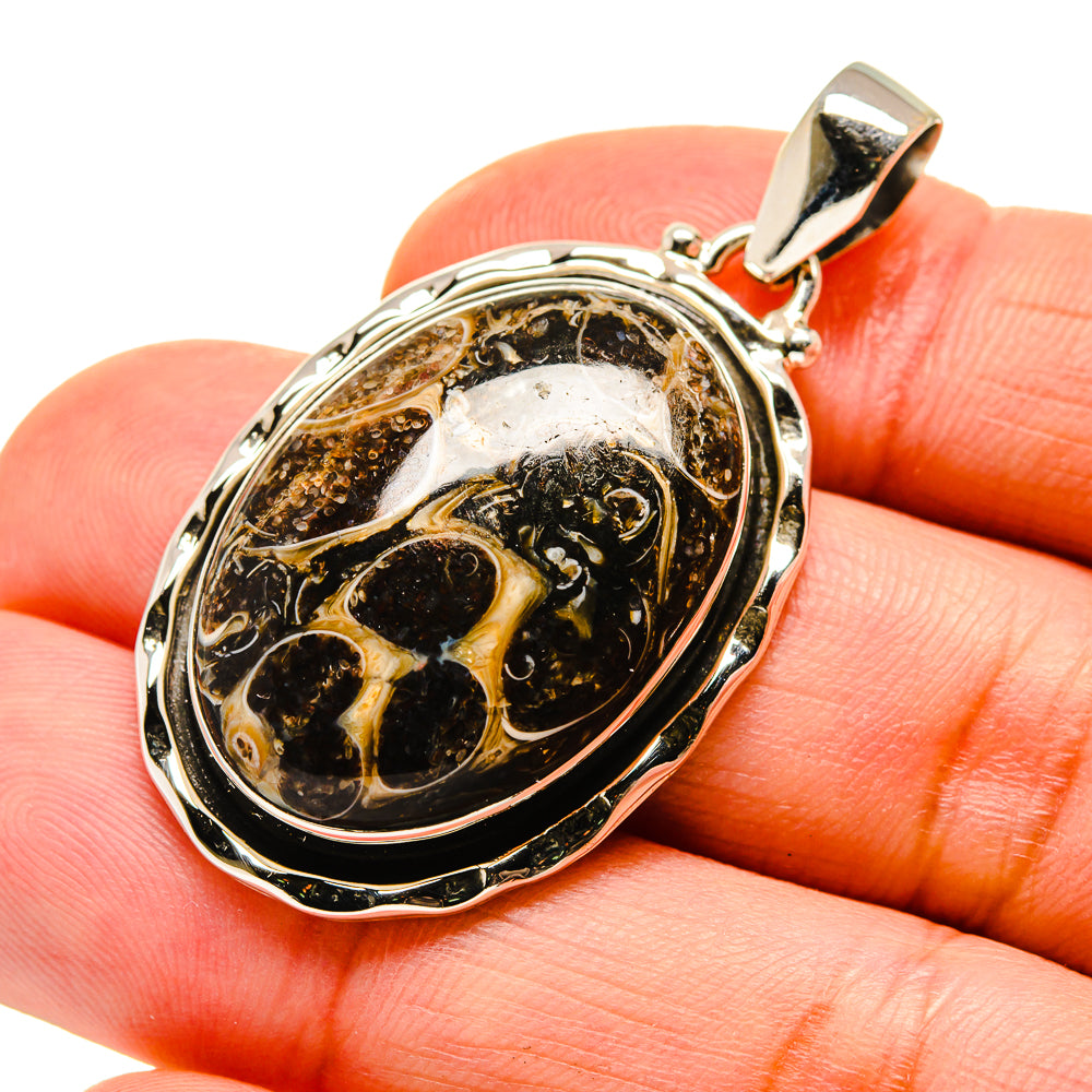 Turritella Agate Pendants handcrafted by Ana Silver Co - PD744153