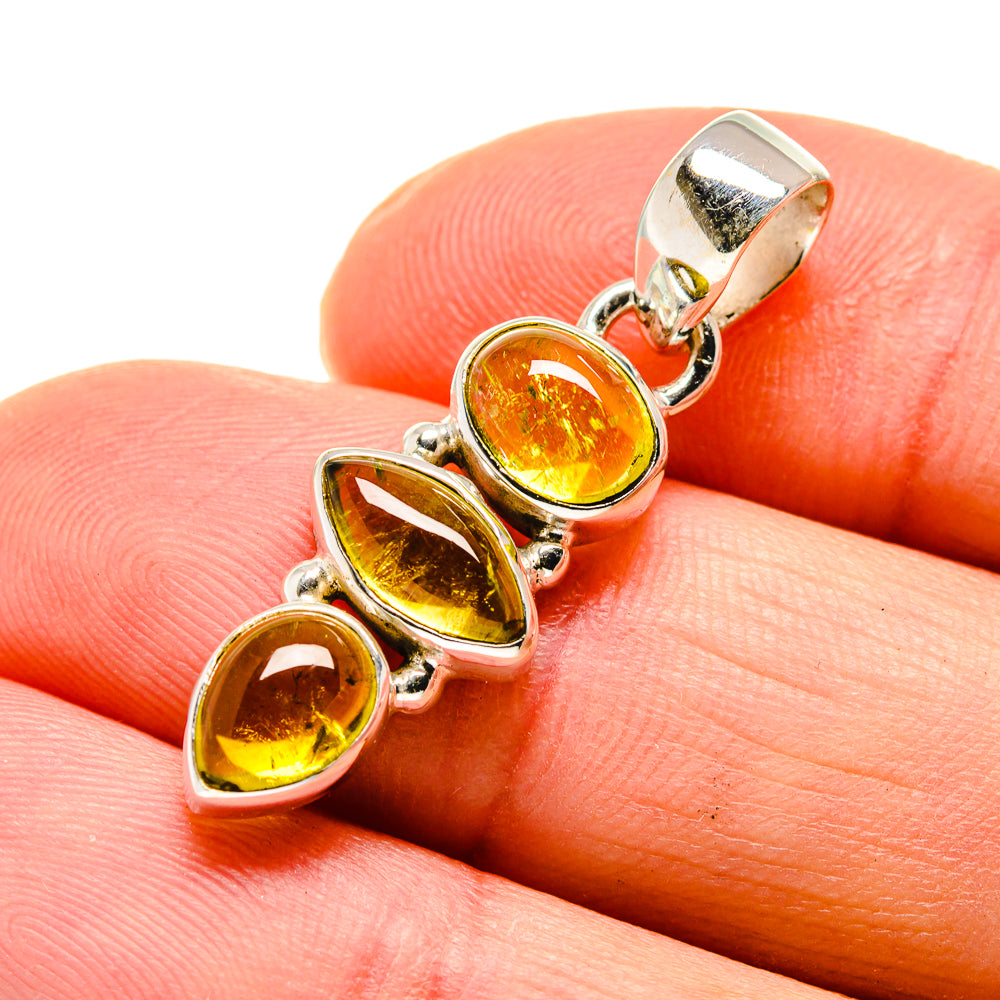 Olive Quartz Pendants handcrafted by Ana Silver Co - PD744195