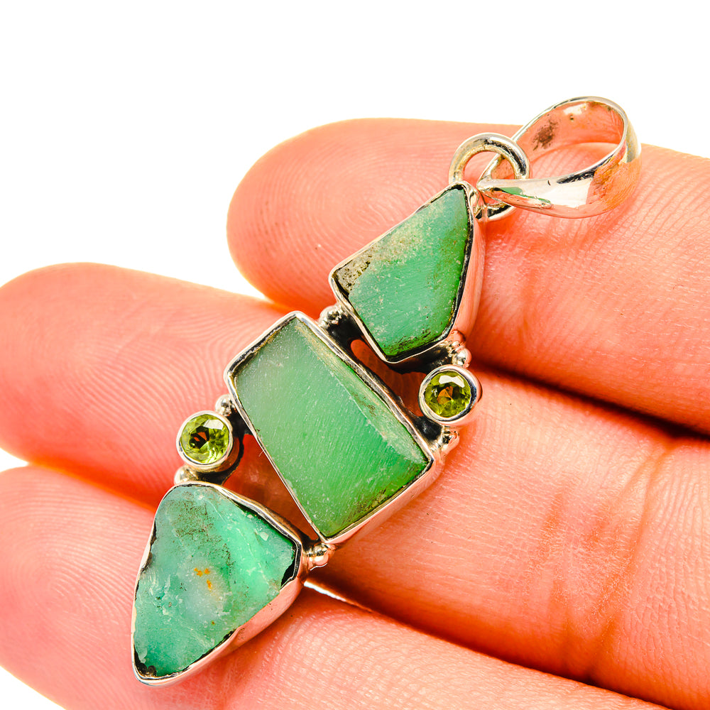 Chrysoprase Pendants handcrafted by Ana Silver Co - PD7442