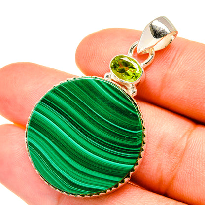 Malachite Pendants handcrafted by Ana Silver Co - PD7443