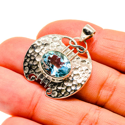 Blue Topaz Pendants handcrafted by Ana Silver Co - PD744337