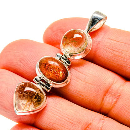 Rutilated Quartz Pendants handcrafted by Ana Silver Co - PD744367