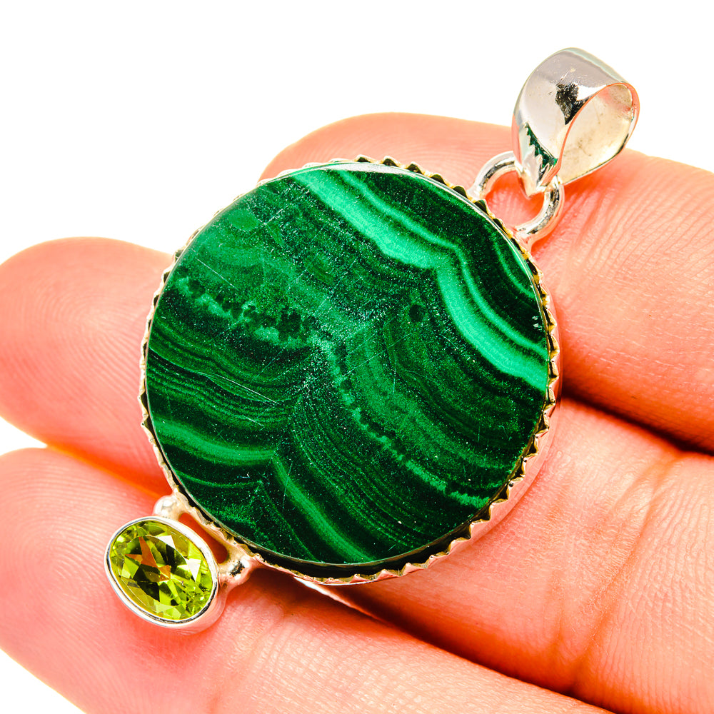 Malachite Pendants handcrafted by Ana Silver Co - PD7445