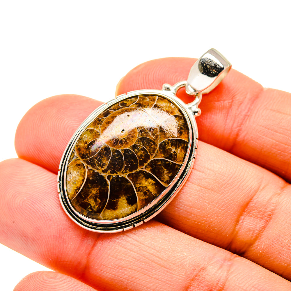 Ammonite Fossil Pendants handcrafted by Ana Silver Co - PD744558