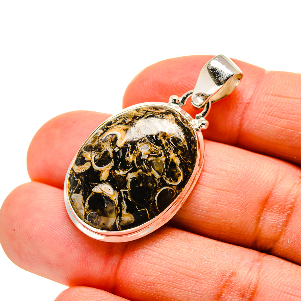 Turritella Agate Pendants handcrafted by Ana Silver Co - PD744561
