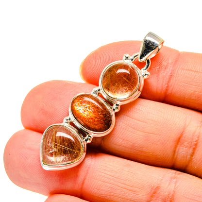 Rutilated Quartz Pendants handcrafted by Ana Silver Co - PD744692