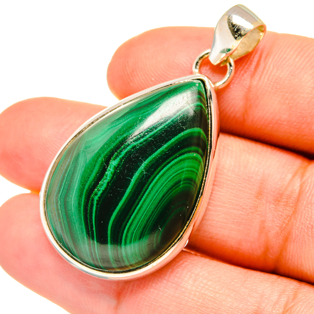 Malachite Pendants handcrafted by Ana Silver Co - PD7449