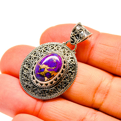 Purple Copper Composite Turquoise Pendants handcrafted by Ana Silver Co - PD744960